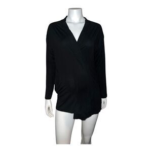 Gap Maternity Black Wrap Cardigan Lightweight Modal XXS NWOT NWD